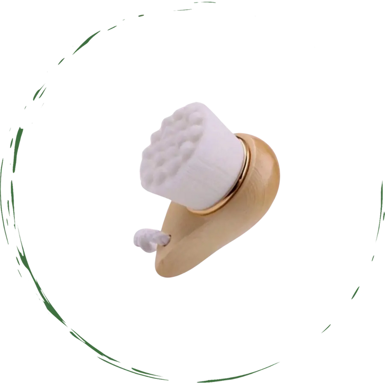 Brosse faciale en bambou avec poignée ergonomique DC-BeNat