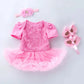Baby Floral Short Sleeve Romper Set with Headband Mystorenews.shop