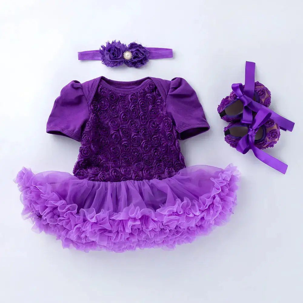 Baby Floral Short Sleeve Romper Set with Headband Mystorenews.shop