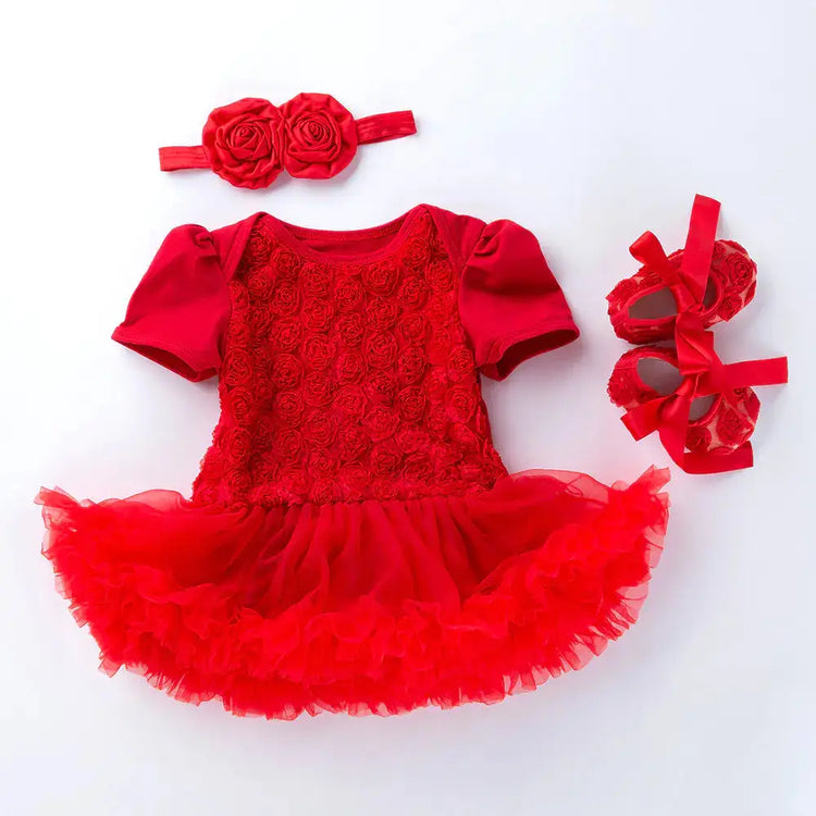 Baby Floral Short Sleeve Romper Set with Headband Mystorenews.shop