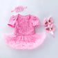 Baby Floral Short Sleeve Romper Set with Headband Mystorenews.shop
