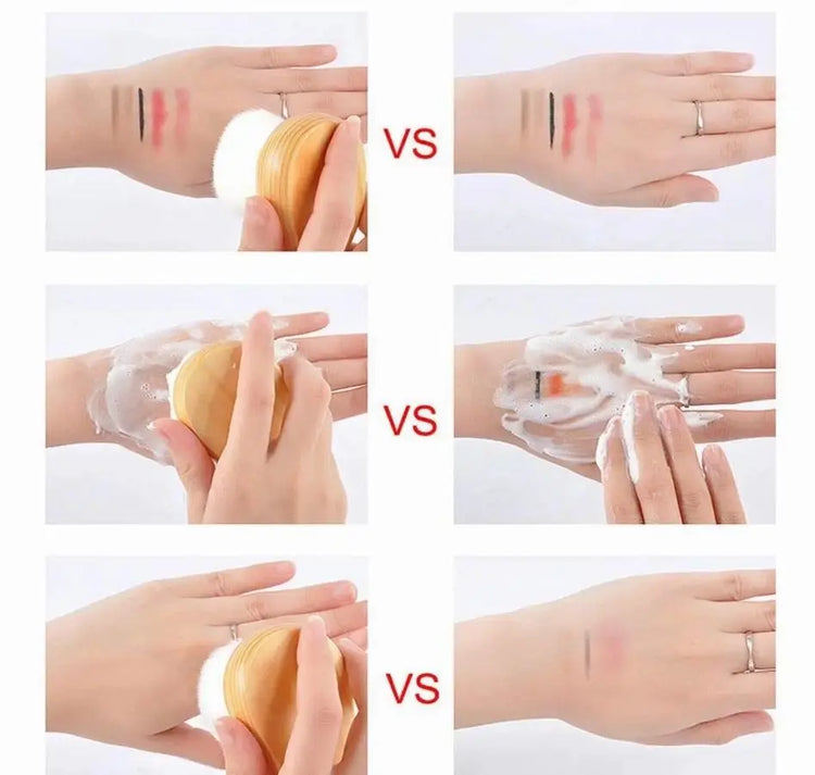 Brosse faciale en bambou avec poignée ergonomique DC-BeNat