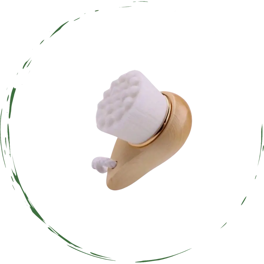 Brosse faciale en bambou avec poignée ergonomique DC-BeNat