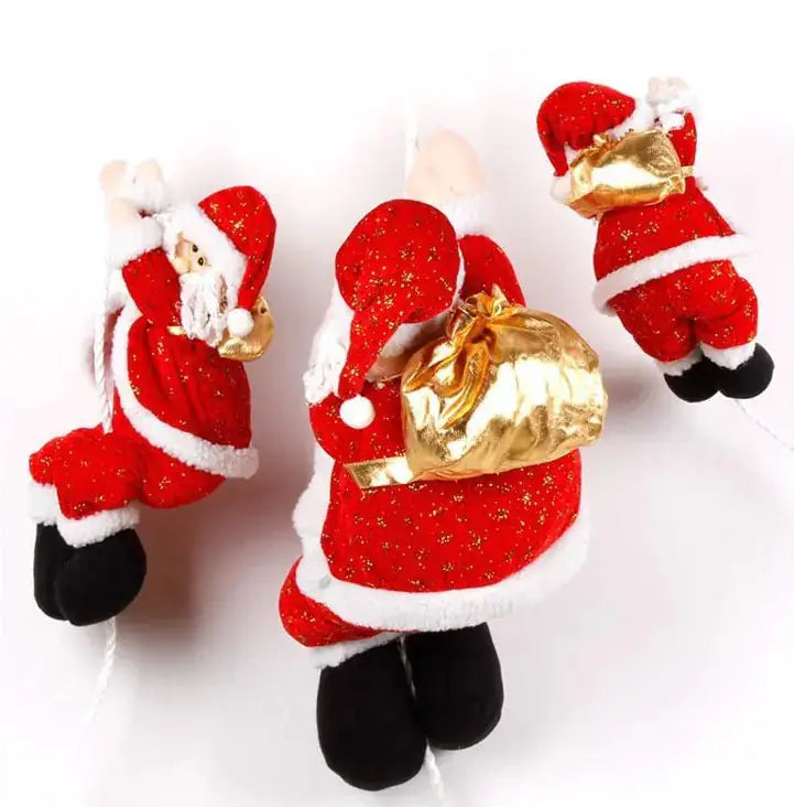 Climbing Santa Claus Christmas Scene Decoration Ornament Mystorenews.shop