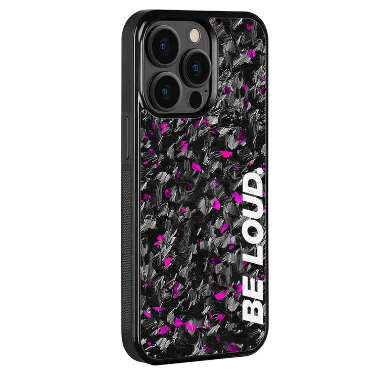 Coque en carbone forgé pour iPhone | Purple Flake | BE LOUD. x SCF DC-Simply Carbon Fiber