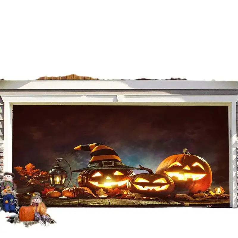 Halloween Misty Forest Garage Door Banner Mystorenews.shop