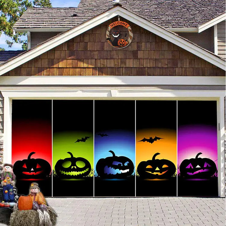 Halloween Misty Forest Garage Door Banner Mystorenews.shop
