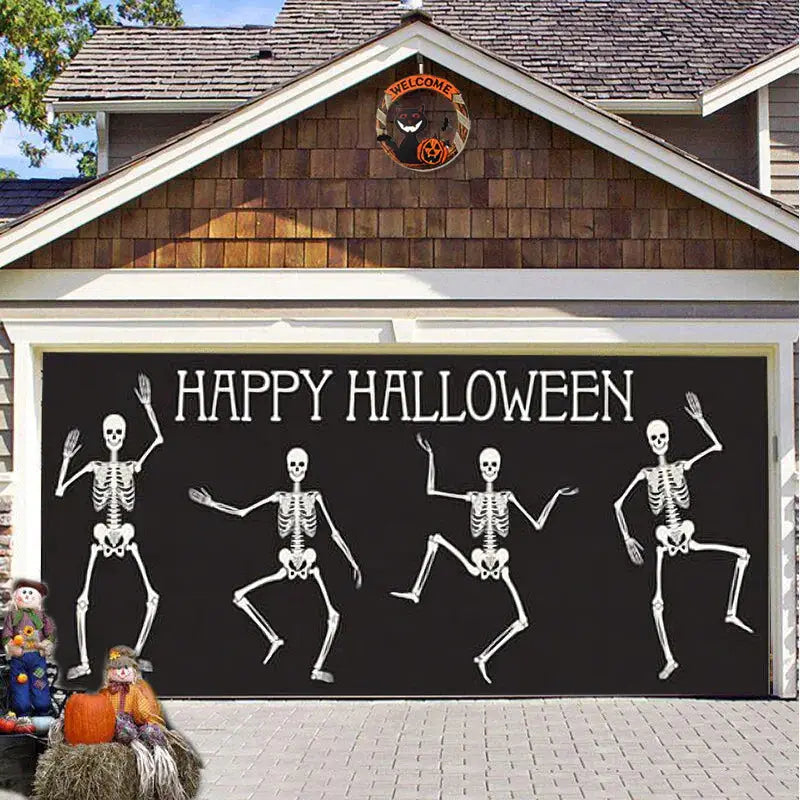 Halloween Misty Forest Garage Door Banner Mystorenews.shop