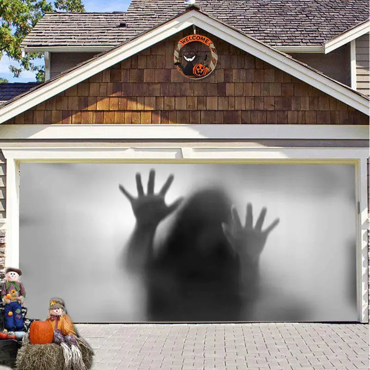 Halloween Misty Forest Garage Door Banner Mystorenews.shop