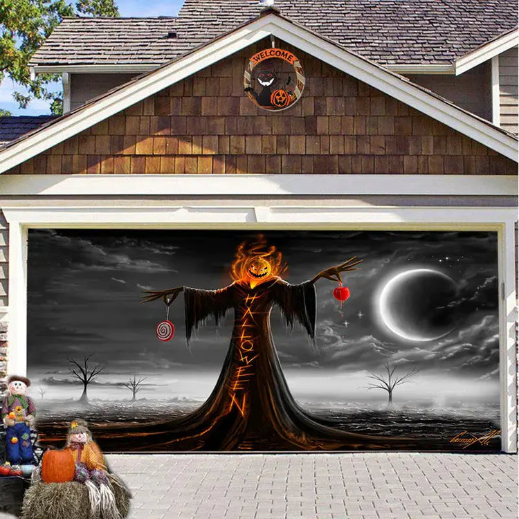Halloween Misty Forest Garage Door Banner Mystorenews.shop