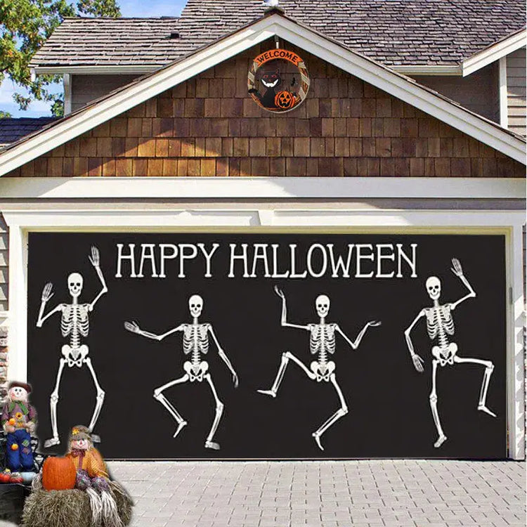 Halloween Misty Forest Garage Door Banner Mystorenews.shop