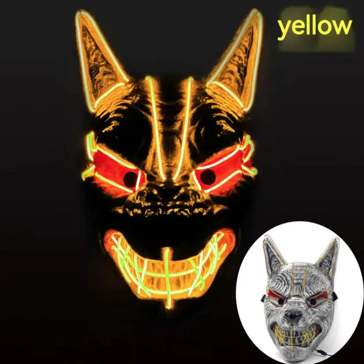 LED Full Face Luminous Halloween Mask Mystorenews.shop
