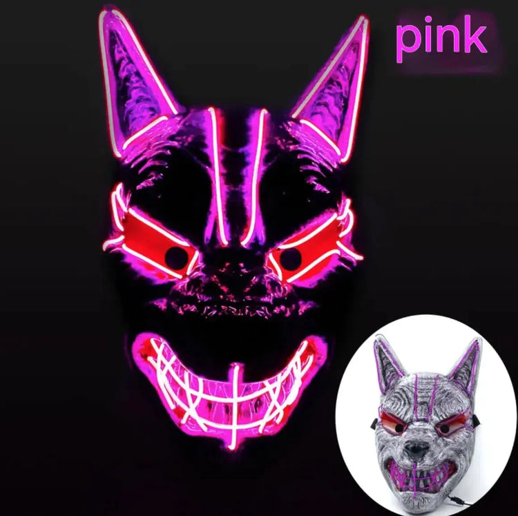 LED Full Face Luminous Halloween Mask Mystorenews.shop