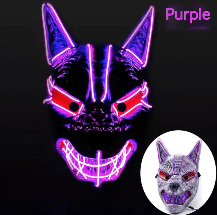 LED Full Face Luminous Halloween Mask Mystorenews.shop