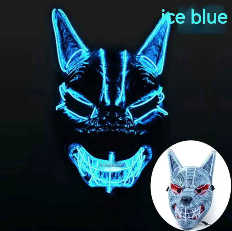 LED Full Face Luminous Halloween Mask Mystorenews.shop