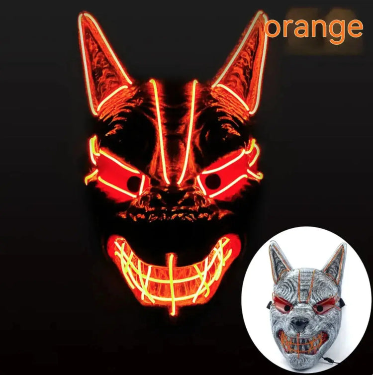 LED Full Face Luminous Halloween Mask Mystorenews.shop