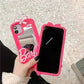 Pink Barbie Mirror Silicone Case for iPhone 14 Pro Max Mystorenews.shop