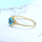 S925 Silver Natural Blue Topaz Zircon Ring for Women Mystorenews.shop