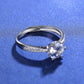 S925 Sterling Silver 1 Carat Moissanite Snow Ring Mystorenews.shop