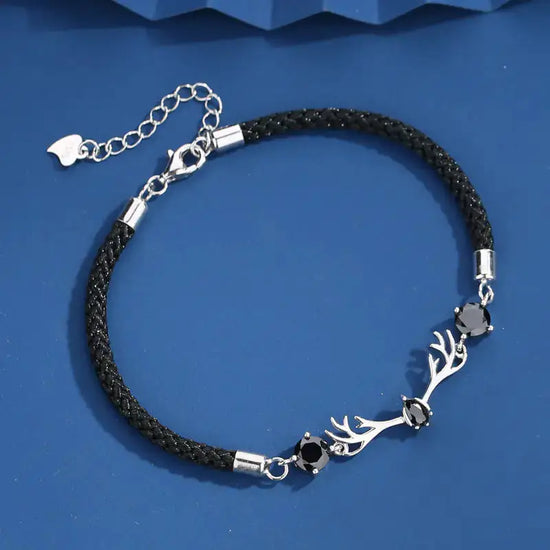 S925 Sterling Silver Deer Lovers Bracelet Mystorenews.shop