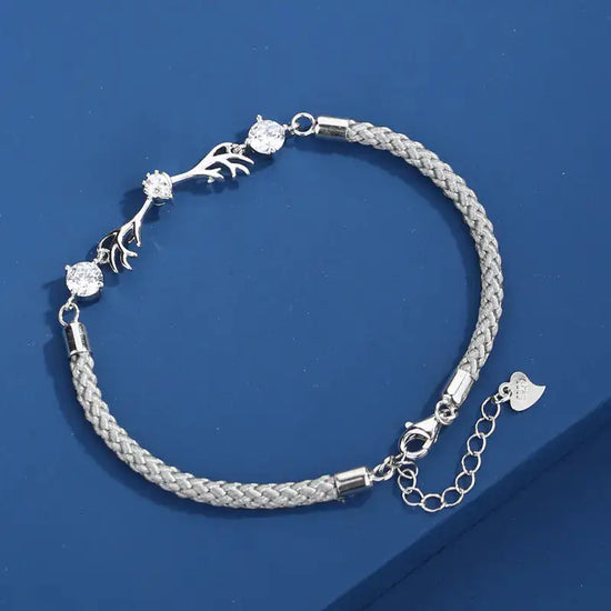 S925 Sterling Silver Deer Lovers Bracelet Mystorenews.shop