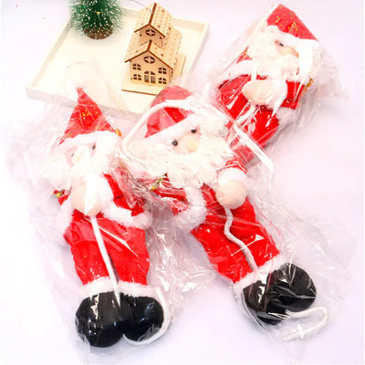 Climbing Santa Claus Christmas Scene Decoration Ornament