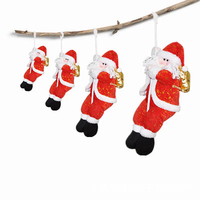 Climbing Santa Claus Christmas Scene Decoration Ornament