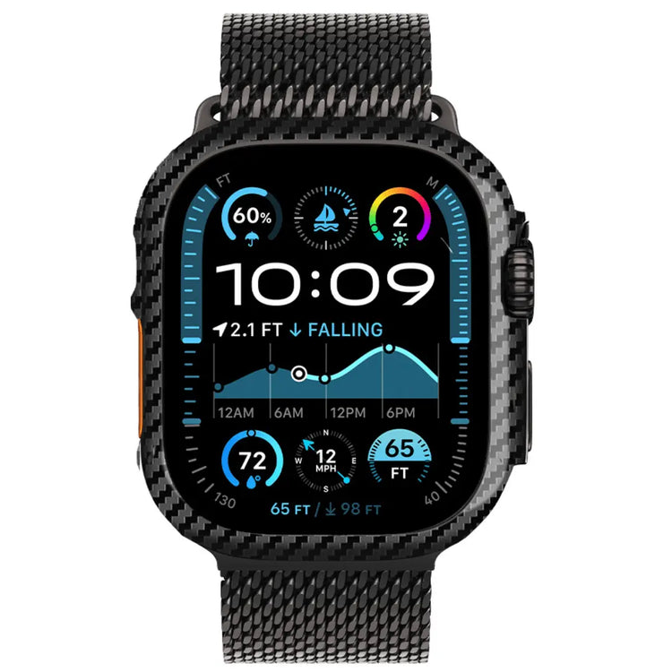 Coque en fibre de carbone pour Apple Watch - Protection légère et durable DC-Simply Carbon Fiber