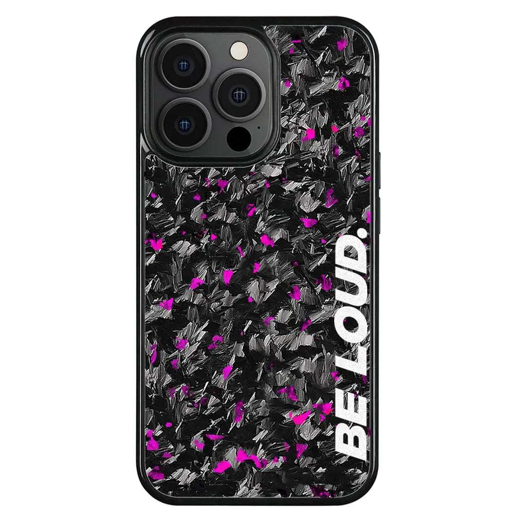 Coque en carbone forgé pour iPhone | Purple Flake | BE LOUD. x SCF DC-Simply Carbon Fiber