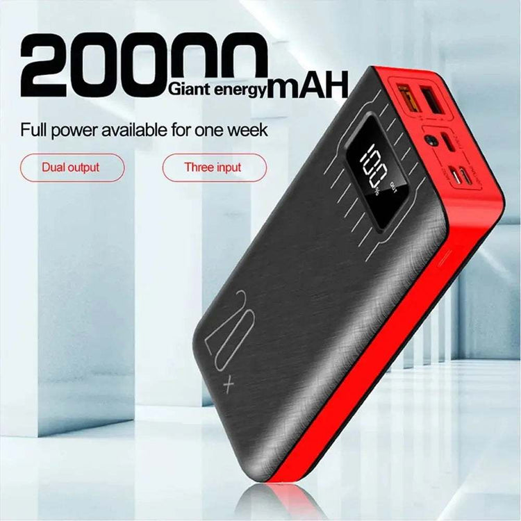 Batterie Externe 20000mAh Power Bank avec Double USB et Torche LED DC-THE CEO