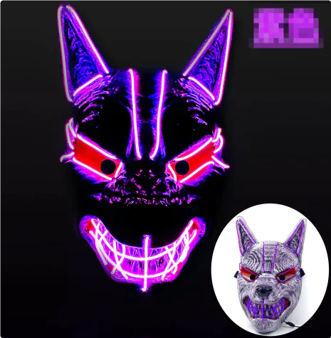 LED Full Face Luminous Halloween Mask
