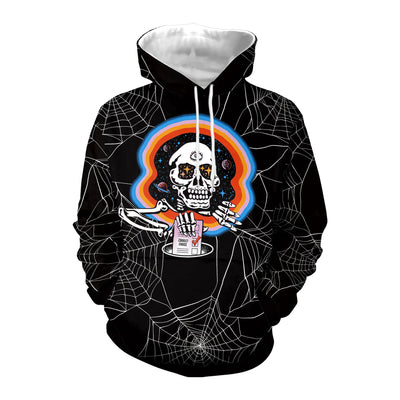 Halloween Skull Hooded Sweatshirt for Women